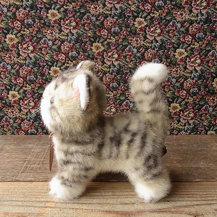 三英貿易 復刻 こねこのミーヤ グレー 立ち ぬいぐるみ】猫 ねこ ネコ