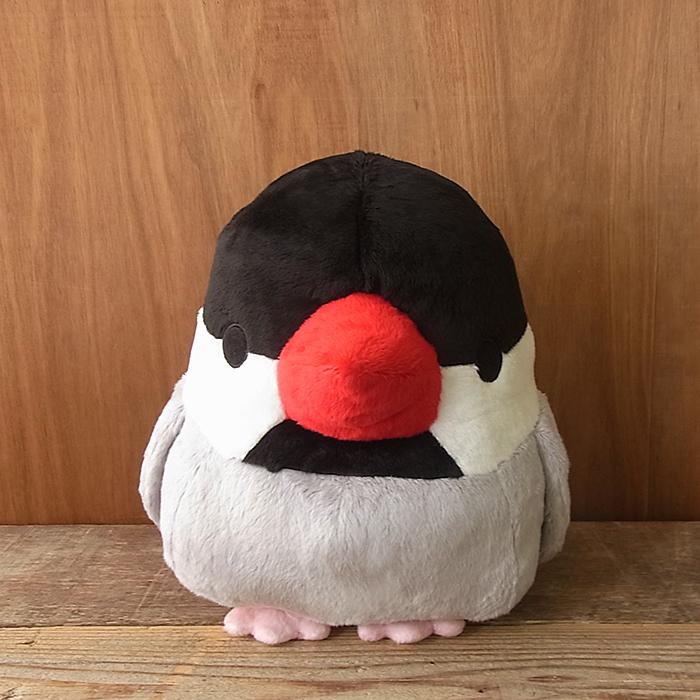 TST ムニュマム XLサイズ 文鳥（黒/グレー）ぬいぐるみ】鳥 インコ