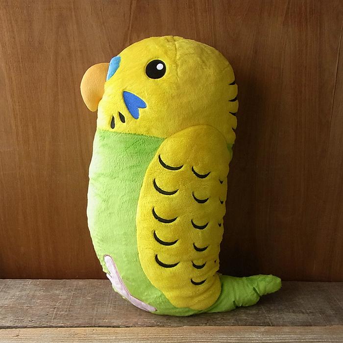 【TST セキセイインコ抱きまくら（イエロー）ぬいぐるみ】鳥 インコ リアル 本物 そっくり ペット クリスマス
