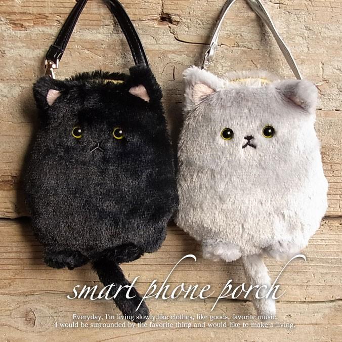 Neko No Miu⭐ミュー:チェアクッション&ワイヤーポーチ&スマホポーチ 人気の猫雑貨♪（ねこのミュー スマホポーチ)【宅急便コンパクト対応