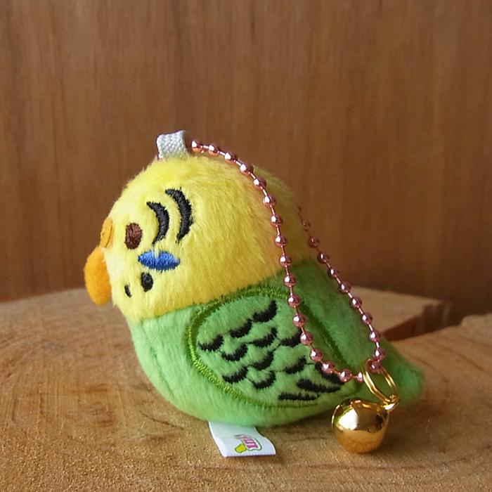 TST 鈴付き キーホルダー セキセイインコ（イエロー・グリーン