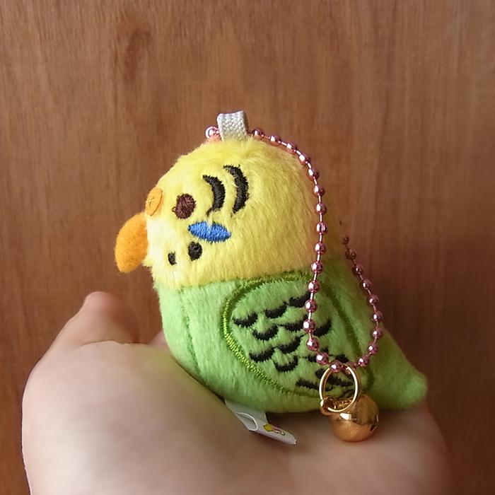 TST 鈴付き キーホルダー セキセイインコ（イエロー・グリーン