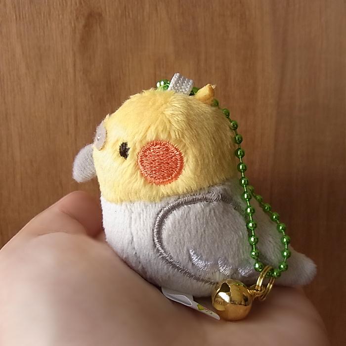 TST 鈴付き キーホルダー オカメインコ（グレー）ぬいぐるみ】鳥