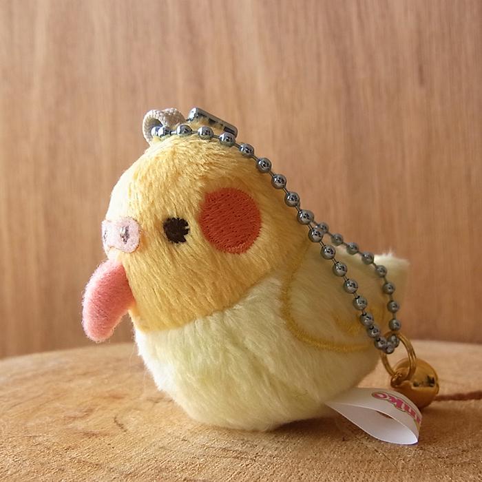 TST 鈴付き キーホルダー オカメインコ（イエロー）ぬいぐるみ】鳥