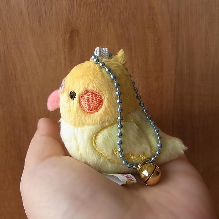 TST 鈴付き キーホルダー オカメインコ（イエロー）ぬいぐるみ】鳥