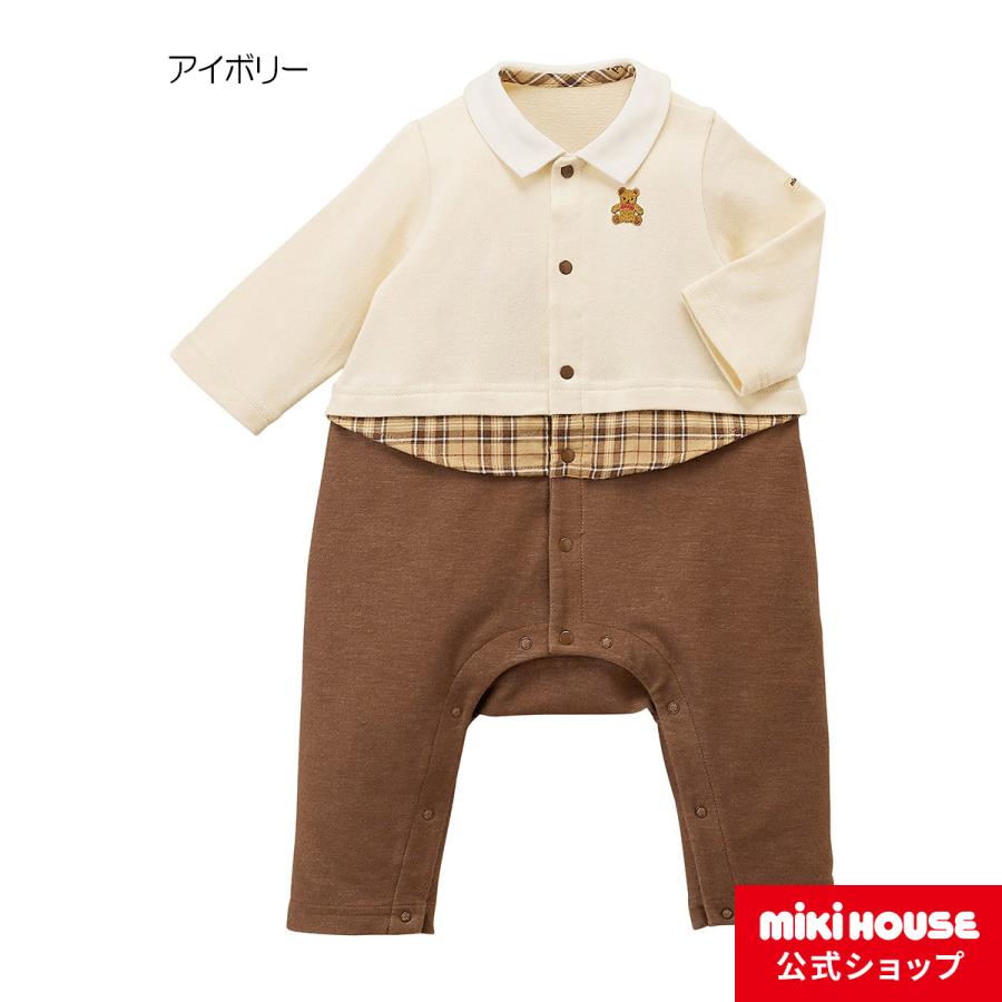 15 未使用 ミキハウス カバーオール 70 ミキハウス カバーオール」の