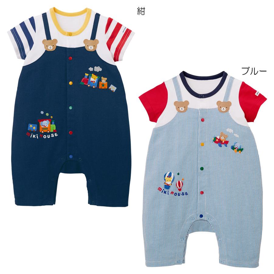 MIKI HOUSE mikihouse【ミキハウス】重ね着風ショートオール MIKI HOUSE mikihouse【ミキハウス】重ね着風ショートオール