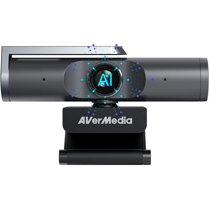 侵攻を決断 AVerMedia PW515 - フル4K HD Webカメラ ウェブカメラ 超広画角100° 360°回転対応 固定フォーカスePTZ、