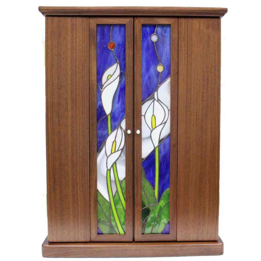 カラー 上置き20号 白ケヤキ ステンドグラス 仏壇 コンパクト : 二宮