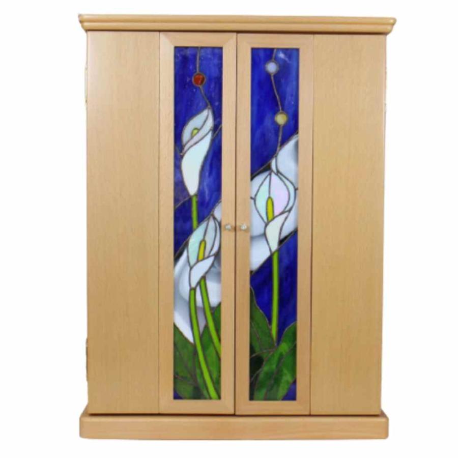 カラー 上置き20号 白ケヤキ ステンドグラス 仏壇 コンパクト : 二宮