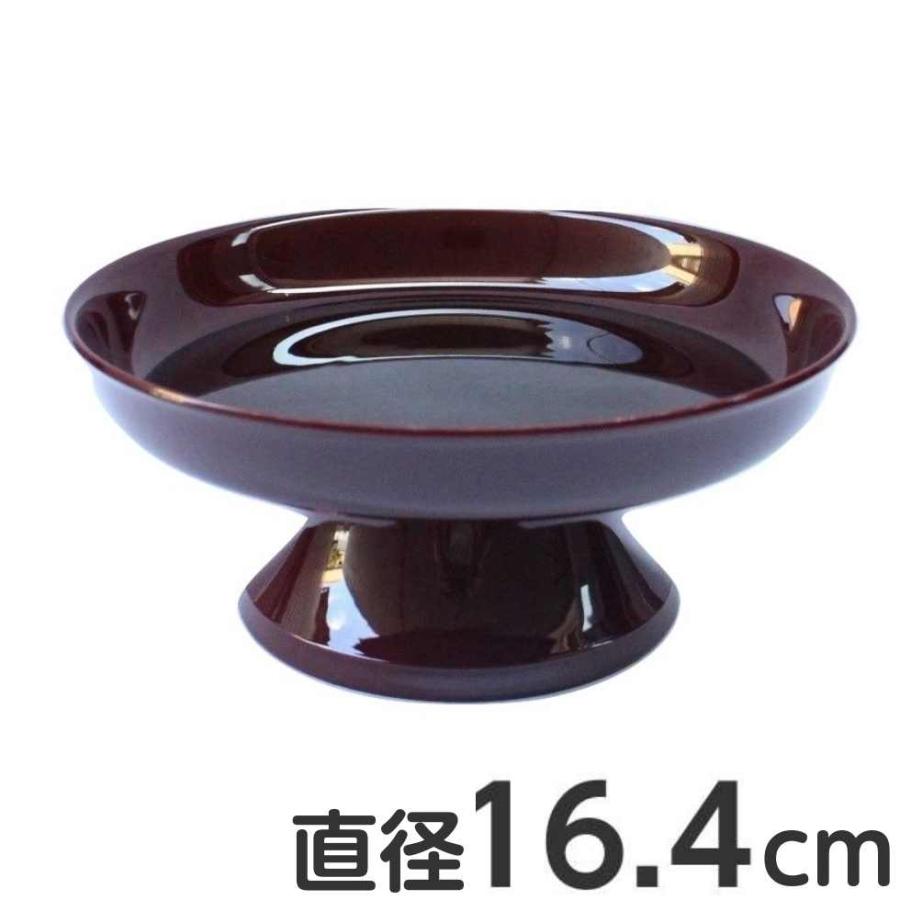 諏訪大明神お供え台 供物台 5.5寸 直径16.4cm 樹脂製 溜色 お供えを乗せる台 : 二宮仏壇