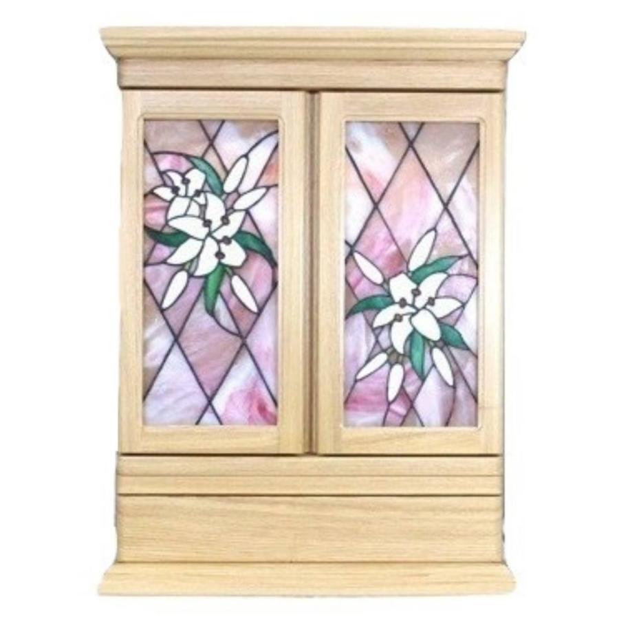 リリー ステンドグラス 号仏壇 仏具5点セット付き Lily Pink 13 二宮仏壇 通販 Yahoo ショッピング