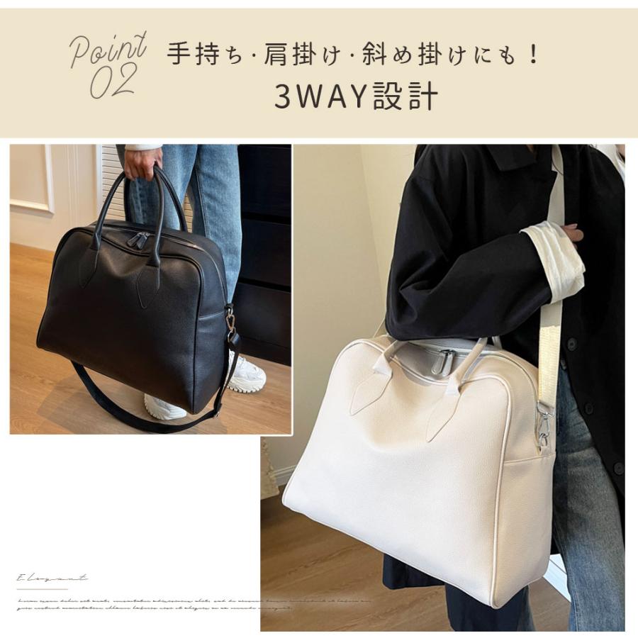 ボストンバッグ レディース メンズ 大容量 2泊 PUレザー 3way ボストンバッグ レディース メンズ 大容量 2泊 PUレザー 3way