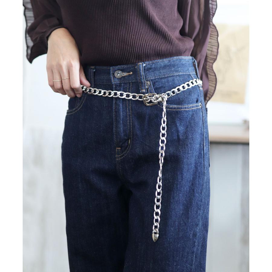 チェーンベルト レディース ベルト おしゃれ 大きいサイズ 穴なし