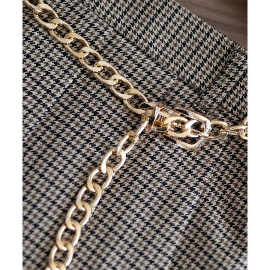 チェーンベルト レディース ベルト おしゃれ 大きいサイズ 穴なし