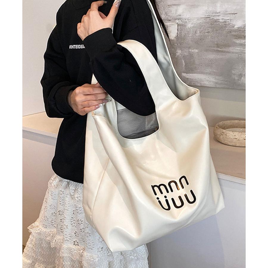 トートバッグ レディース 大きめ A4 軽量 おしゃれ 肩掛け シルバー