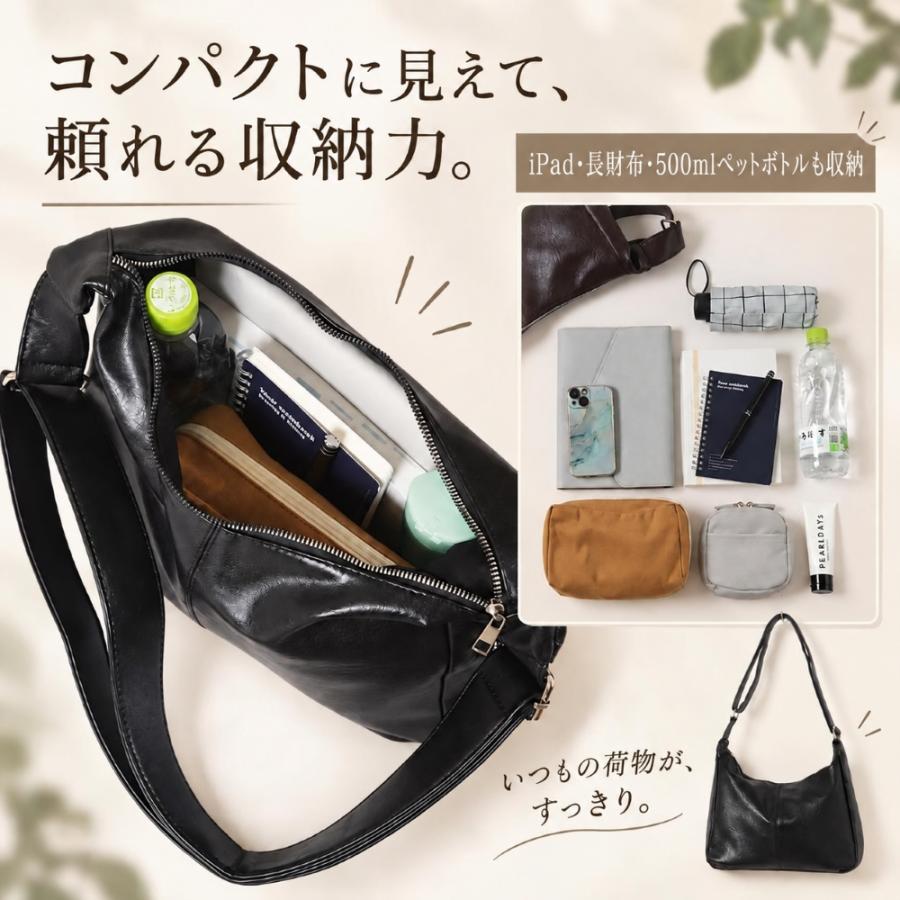 ショルダーバッグ レディース 斜めがけ 軽量 大人 2WAY 大容量 PU