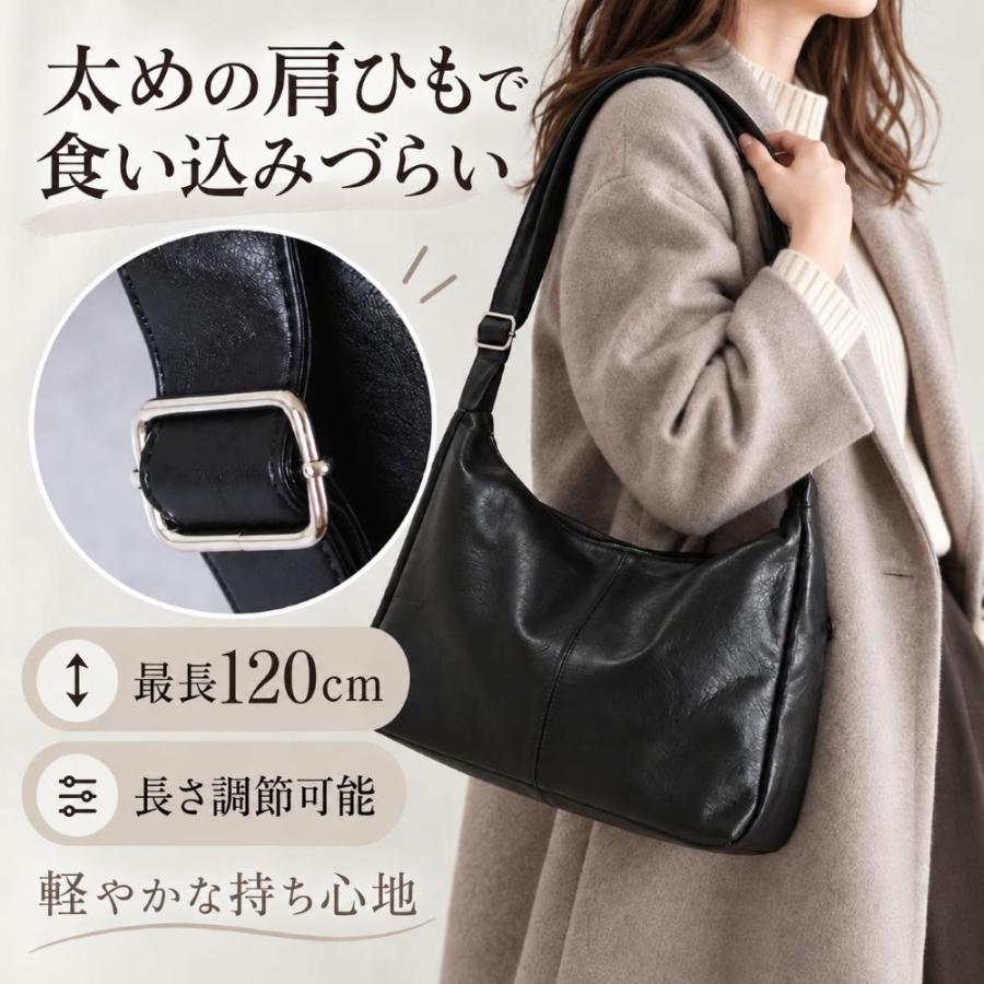 ショルダーバッグ レディース 斜めがけ 軽量 大人 2WAY 大容量 PU