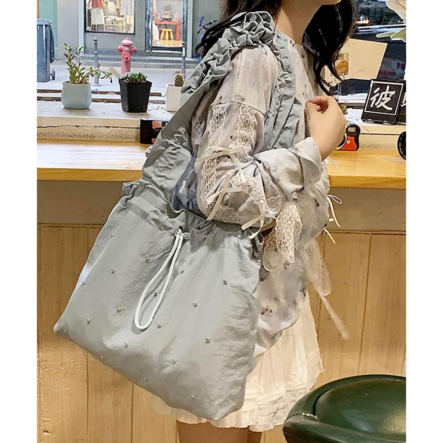 未使用ラインストーントートバッグ トートバッグ レディース おしゃれ 大容量 a4 大きめ ナイロン 縦型