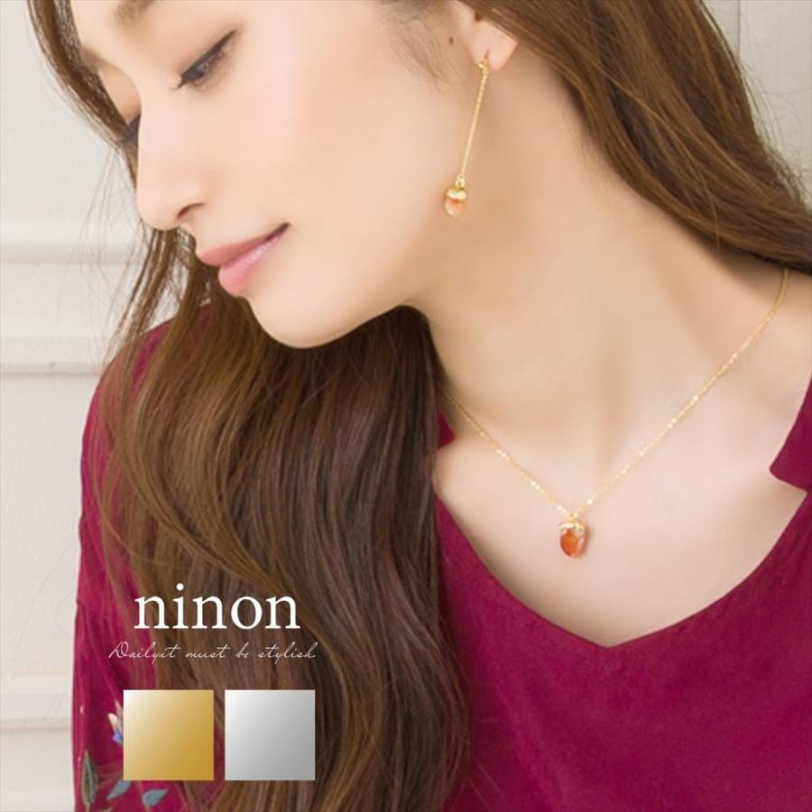 ステンレス ネックレス レディース 天然石 誕生石 ゴールド シルバー アレルギー対応 華奢 誕生日 かわいい おしゃれ 大人 N Ninon 通販 Yahoo ショッピング