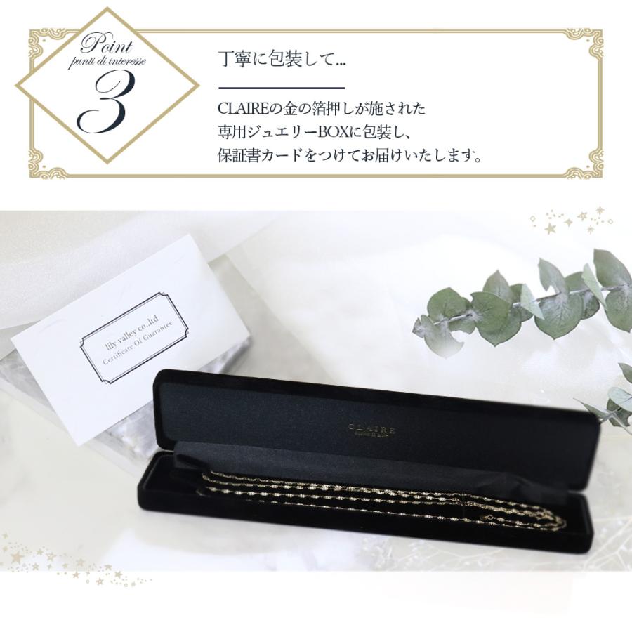 ネックレス 10k レディース チェーン ロング 10金 ベネチアンチェーン K10 50cm 2way ベネチアンチェーンネックレス スライドボールの画像