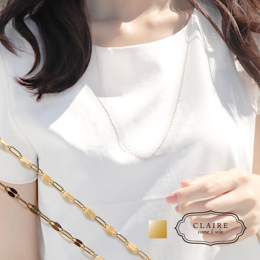 オープニング大放出セール ネックレス レディース シンプル ロング Claire K10 フィガロチェーン ロングネックレス チェーン ゴールド 10k 10金 華奢 かわいい 大人 可愛い 内祝い Ici2ms Iims Ac In
