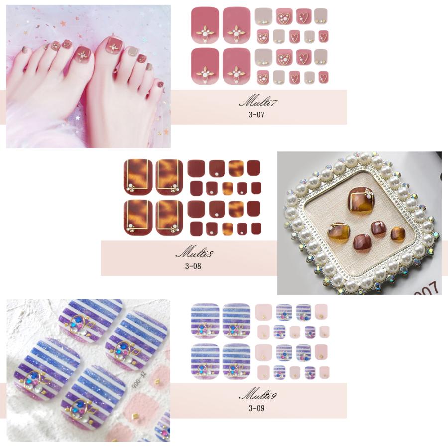 ネイルシール 貼るだけ 簡単 フット ネイル ジェル シンプル 3d ジェルネイル シールセット シール ジェルネイルシール 足用 花 チェック 夏 マリン 足 2d Q Ninon 通販 Yahoo ショッピング