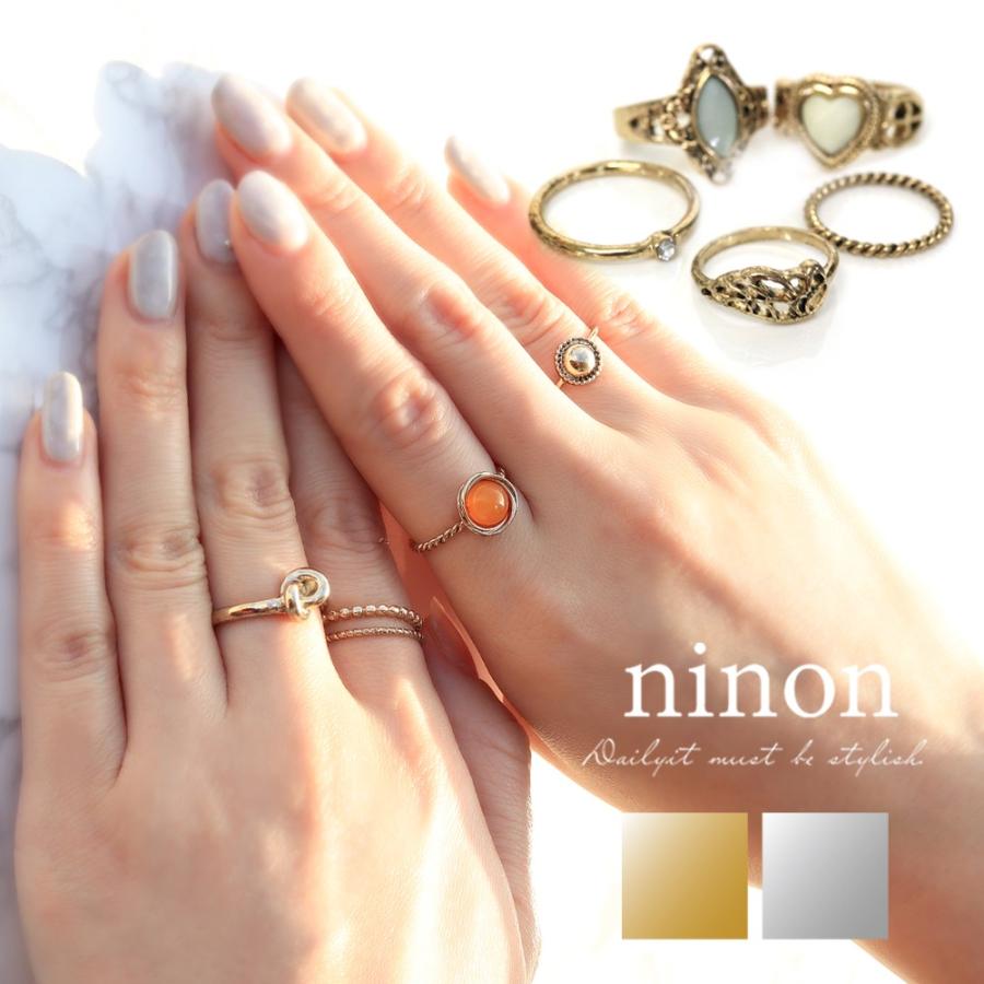 リング セット シルバー ゴールド 5種展開 ゴージャス ビジュー ワンサイズ セットリング かわいい おしゃれ 大人 可愛い シンプル R Ninon 通販 Yahoo ショッピング