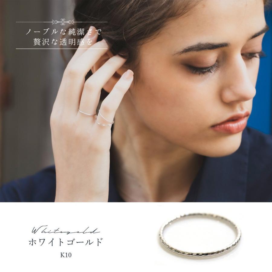 リング 10k レディース カットワイヤー 1.0mm ピンキーリング リング 10k レディース カットワイヤー 1.0mm ピンキーリング