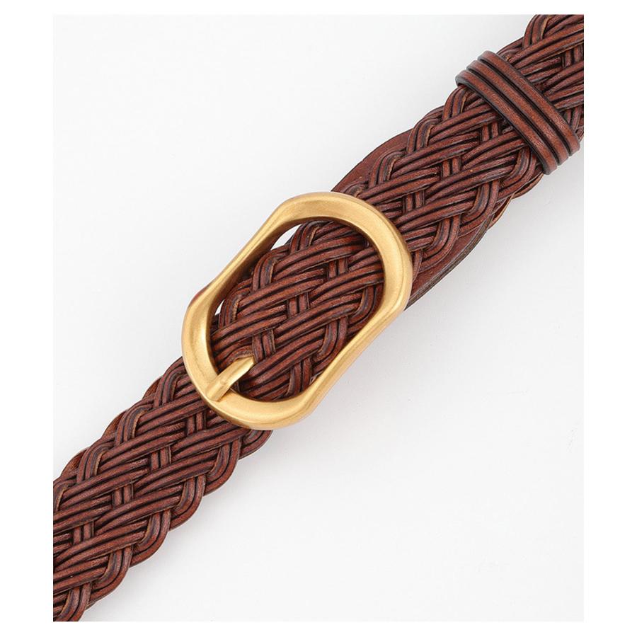 ベルト レディース 太め 無段階調整 メッシュ レザー 太ベルト