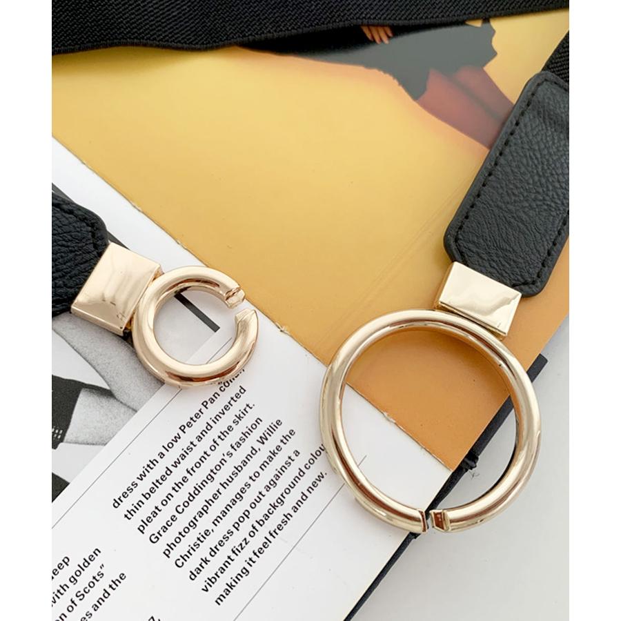 ベルト レディース ゴム ゴムベルト バックル 大きいサイズ 25mm 穴