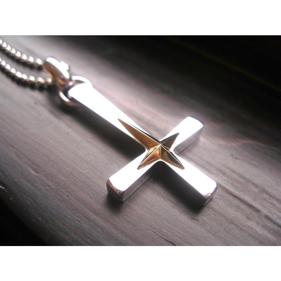 仁尾彫金『逆十字星クロスコンビ』十字架ハンドメイド158 : 仁尾彫金  