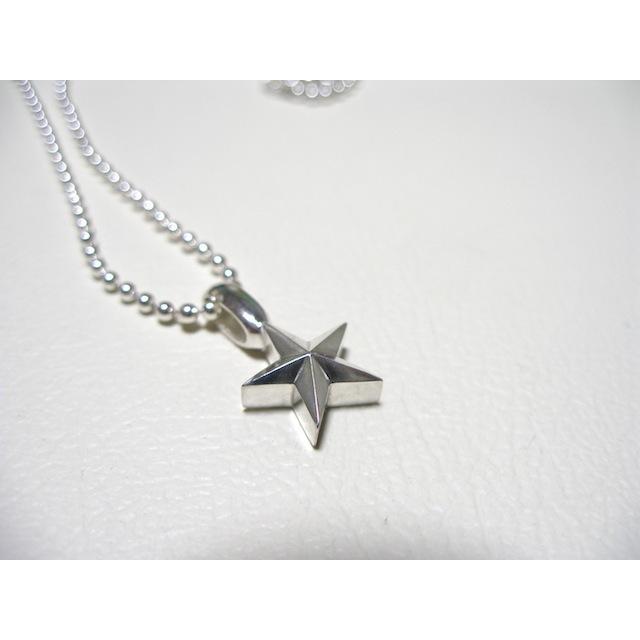 仁尾彫金『プラチナ立体スターペンダント』ハンドメイド100b