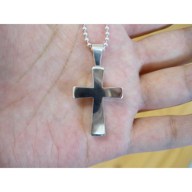 仁尾彫金『フラットシルバークロス2』ハンドメイド134b : 仁尾彫金