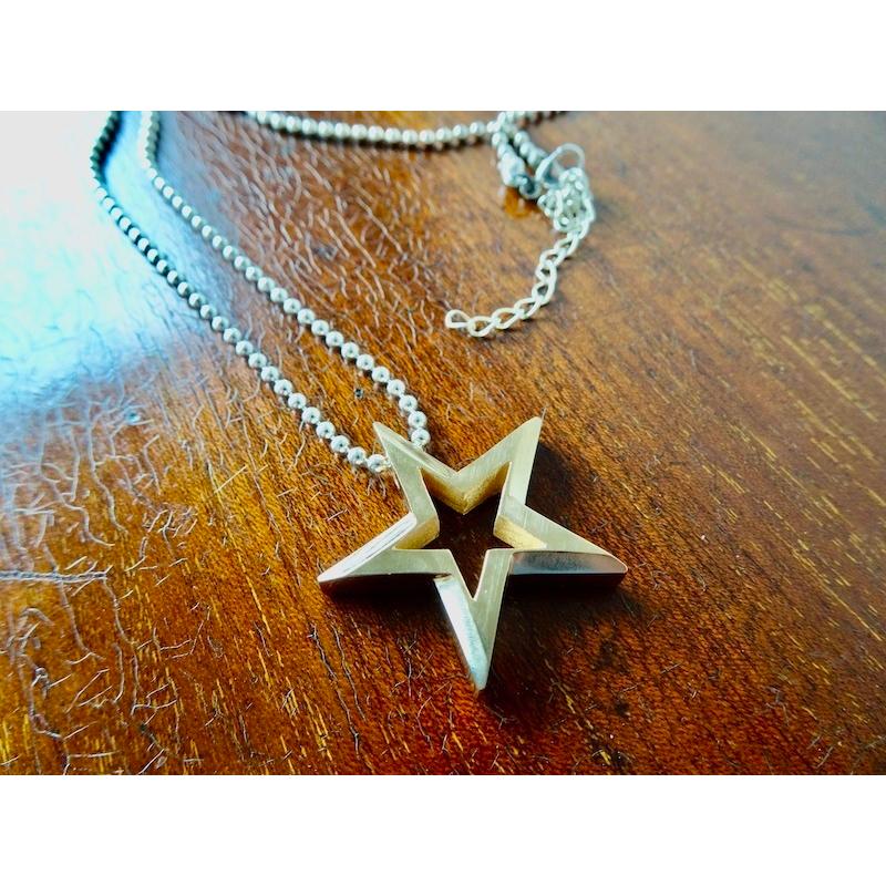 仁尾彫金『ゴールドスターヘッド』ハンドメイド189b : bepn189g : 仁尾 