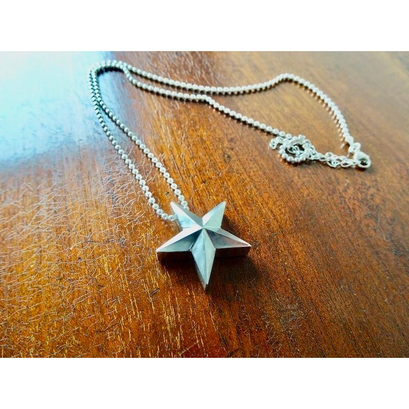 仁尾彫金『ビッグスターペンダントバチカン無し』ハンドメイド225b 