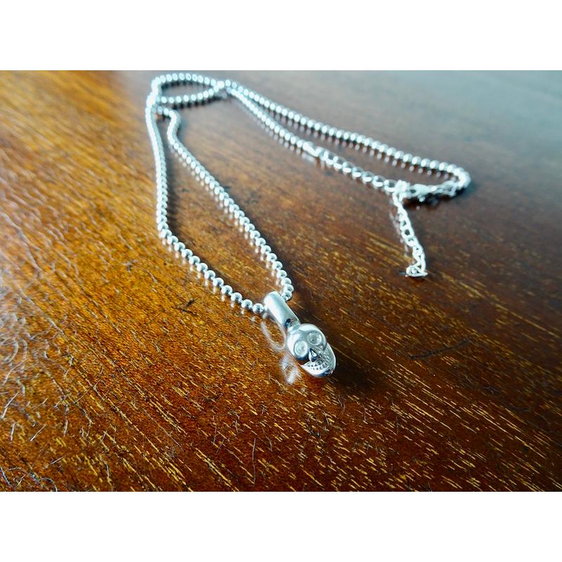 仁尾彫金『プラチナ、ラッキースカルペンダント』ハンドメイド253b 仁尾彫金『プラチナ、ラッキースカルペンダント』ハンドメイド