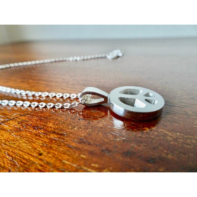仁尾彫金『ピースマークペンダント、リバーシブル』ハンドメイド571b