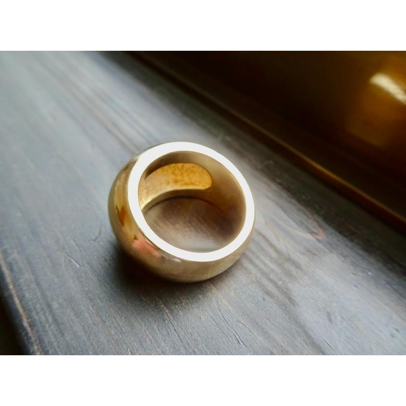 仁尾彫金『k18、甲丸リング』ハンドメイド339b : 仁尾彫金