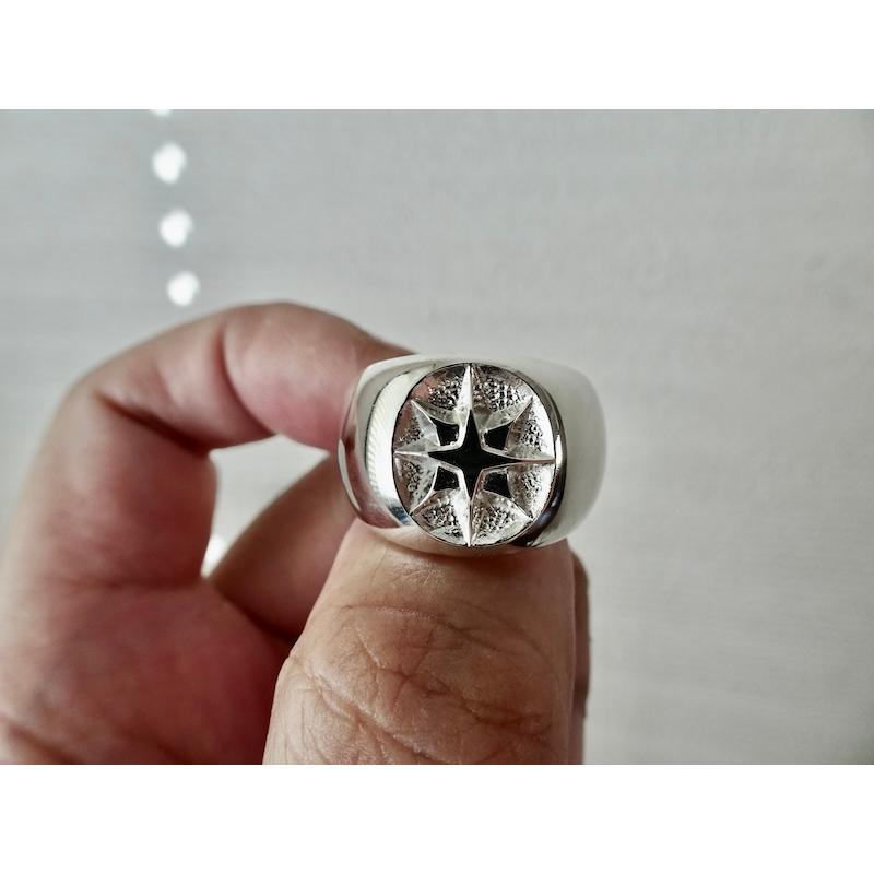 仁尾彫金『十字星リング』ハンドメイド354b 仁尾彫金『十字星リング』ハンドメイド354b : 仁尾彫金 - 通販