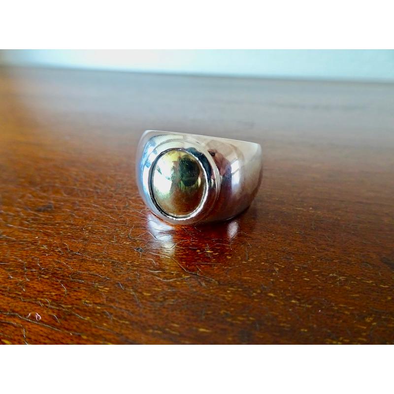 仁尾彫金『k１８カボションリング2』ハンドメイド371b niokin_bepr371p