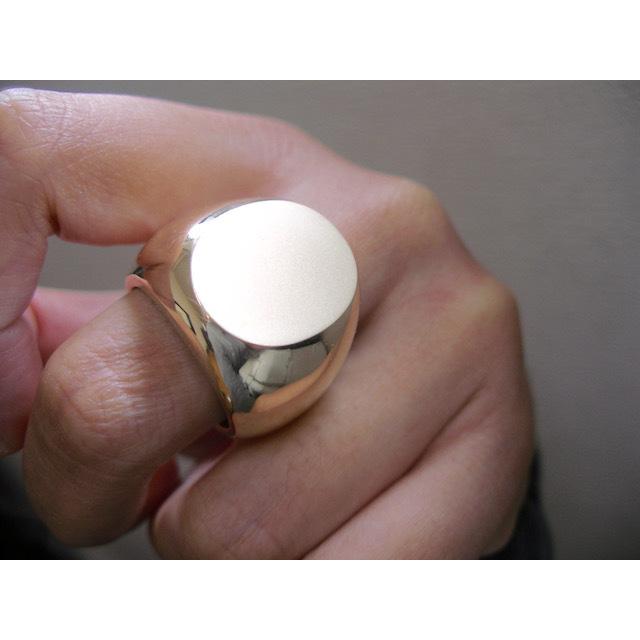 仁尾彫金『楕円のゴールド印台リング100g』ハンドメイド461 : 仁尾