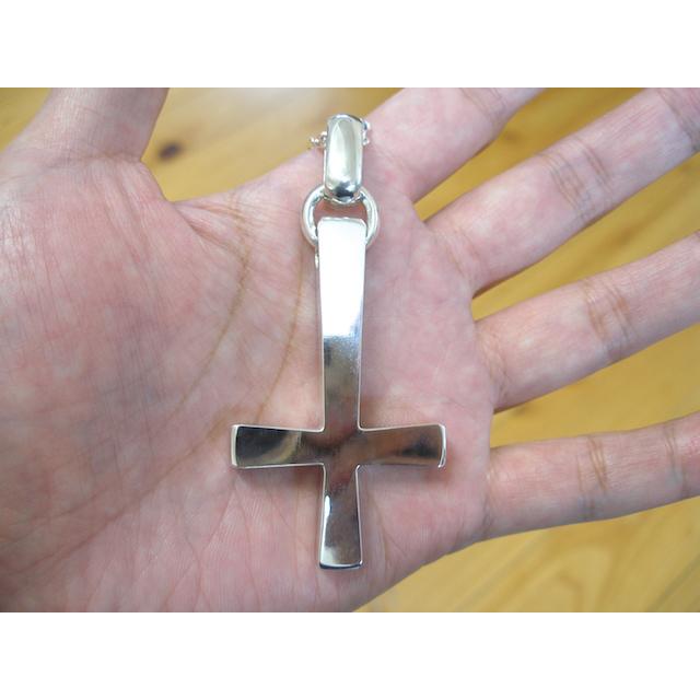 仁尾彫金『ビッグ逆十字クロスチェーン無し2』ハンドメイド160 : 仁尾  