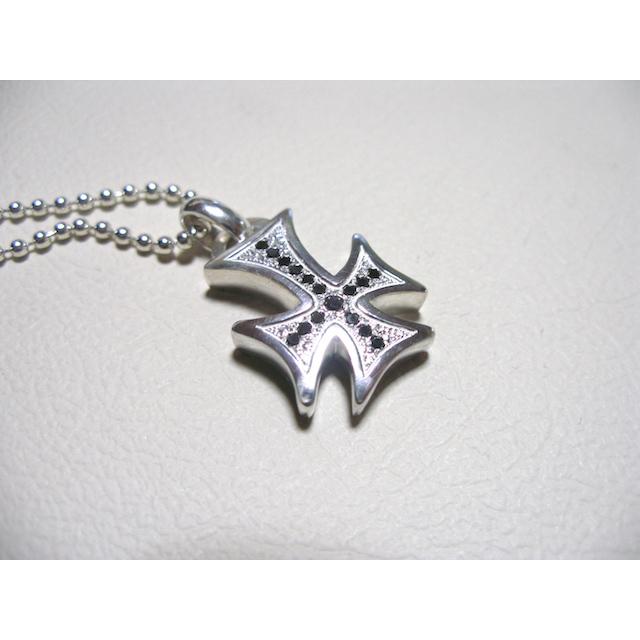 仁尾彫金『ギャラクシー逆十字クロスブラックダイヤヘッド』ハンドメイド127b 仁尾彫金『ギャラクシー逆十字クロスブラックダイヤヘッド