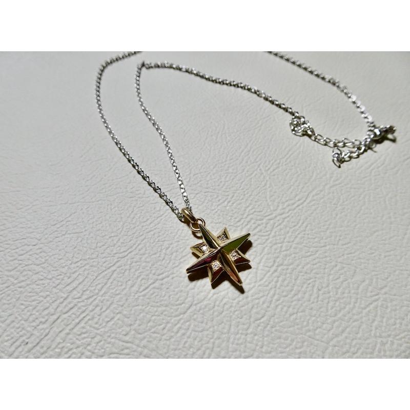 仁尾彫金『ゴールドギャラクシーダイヤペンダント』ハンドメイド201  