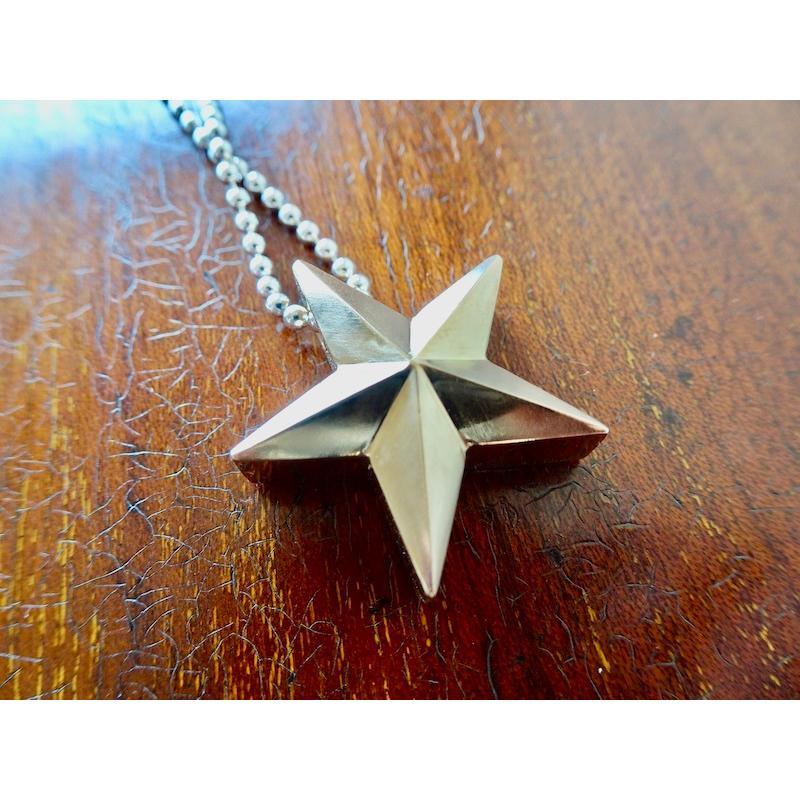 仁尾彫金『ゴールド立体スターペンダントバチカンなし』ハンドメイド126b 仁尾彫金『ゴールド立体スターペンダントバチカンなし