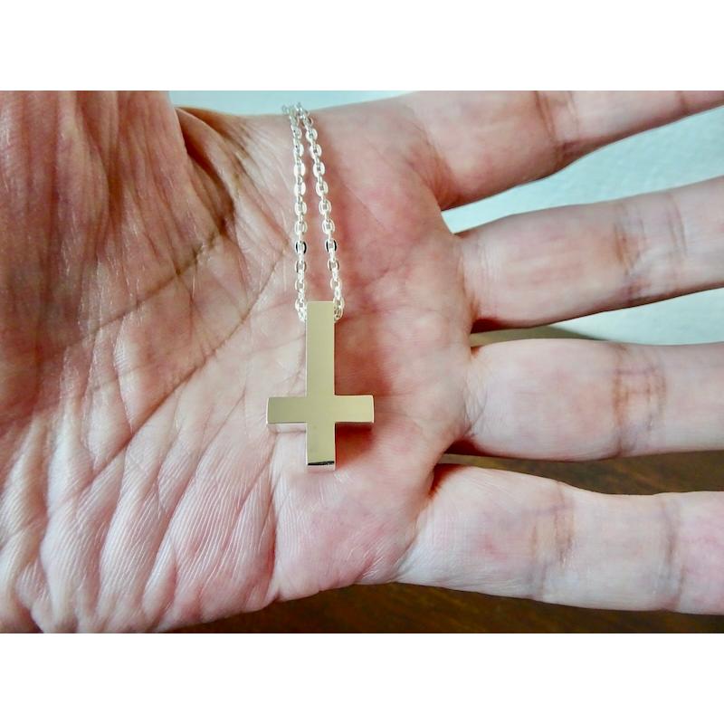 仁尾彫金『ブロック逆十字クロス』ハンドメイド589 : 仁尾彫金 - 通販 