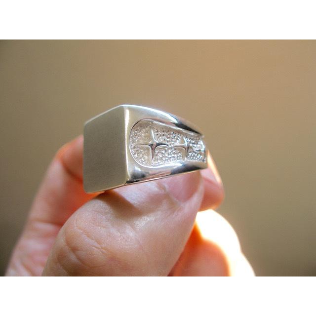 仁尾彫金『プラチナギャラクシー印台リング』ハンドメイド136 : 仁尾  