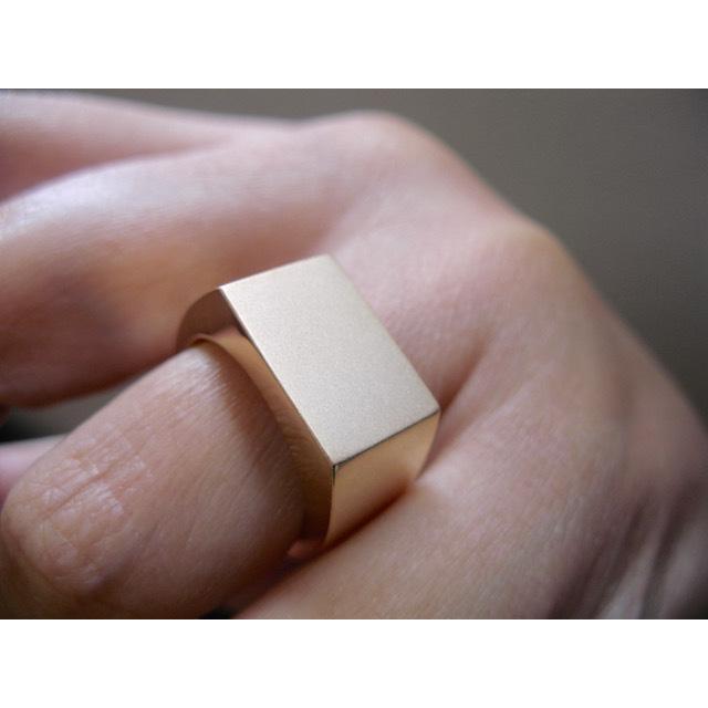 仁尾彫金『ゴールド印台リング2』ハンドメイド141 : epr141g : 仁尾 