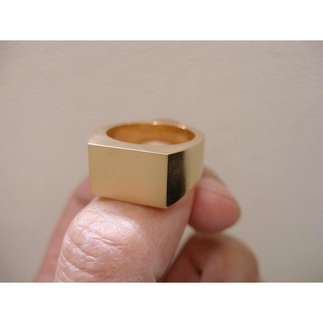 仁尾彫金『ゴールド印台リング2』ハンドメイド141 : epr141g : 仁尾 